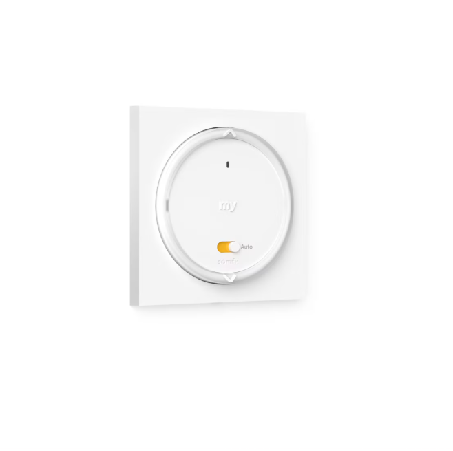 Somfy AMY 1 A/M Modes io veggbryter med auto/manuell og ramme – Somfy veggbryter monteringstilbehør