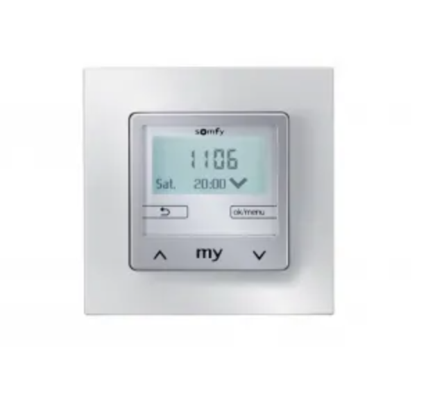 Somfy Soliris Smoove IB+ Pure veggmontert sol- og vindføler med bryter for IB+ anlegg – Somfy Smoove veggbryter for IB+ solskjerming